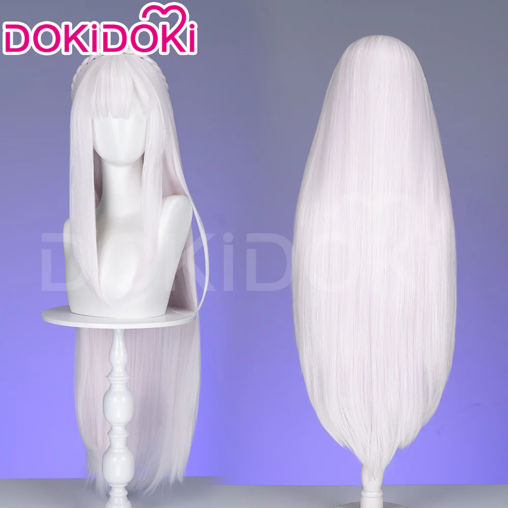 【Ready For Ship】DokiDoki Anime Cosplay Wig / Headwear Women Long White Hair - Image 3