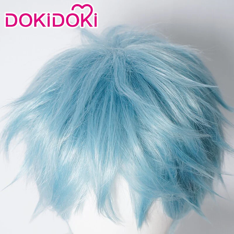 【In Stock】DokiDoki Anime Cosplay Wig Short Blue - Image 3