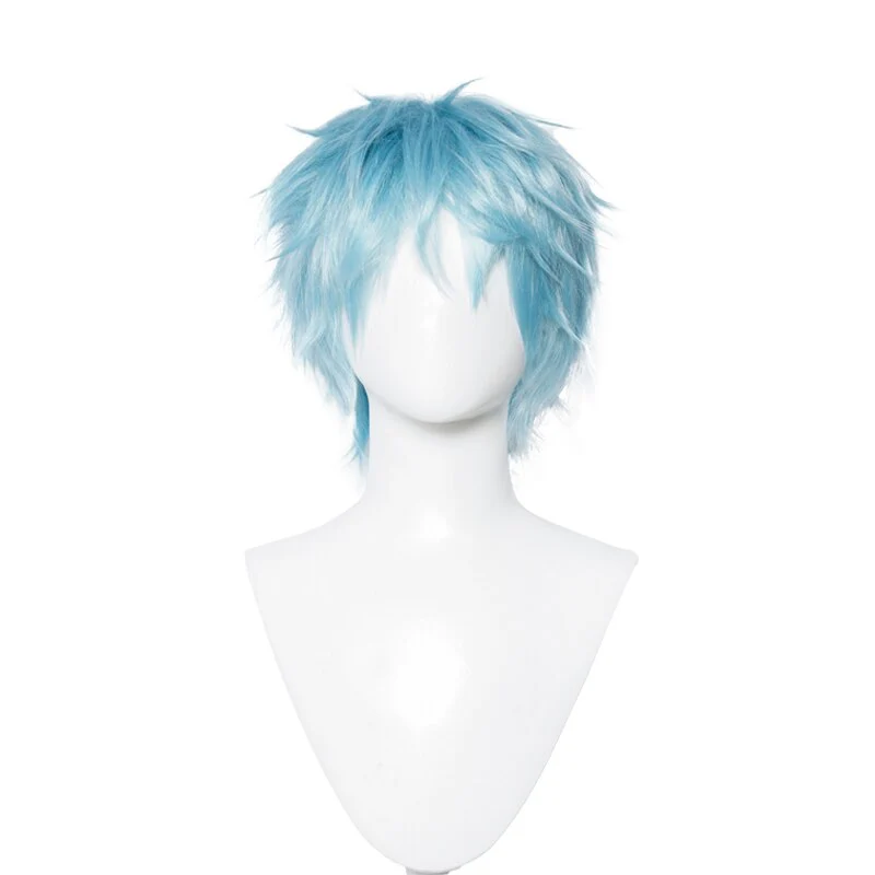 【In Stock】DokiDoki Anime Cosplay Wig Short Blue - Image 4