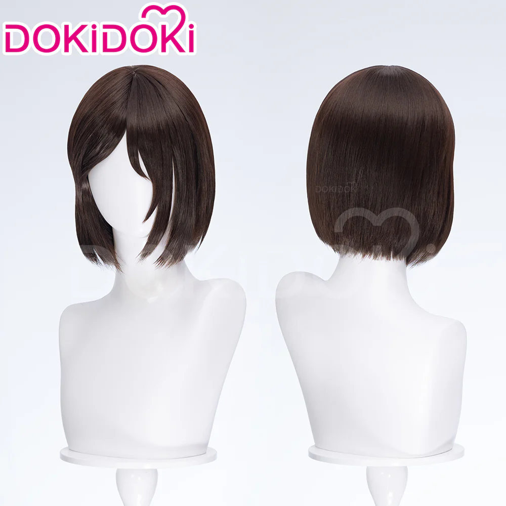 【Brown Ver Ready For Ship】DokiDoki Anime Cosplay Women Sister Wig Short Straight Brown Platinum Blonde Hair - Image 2