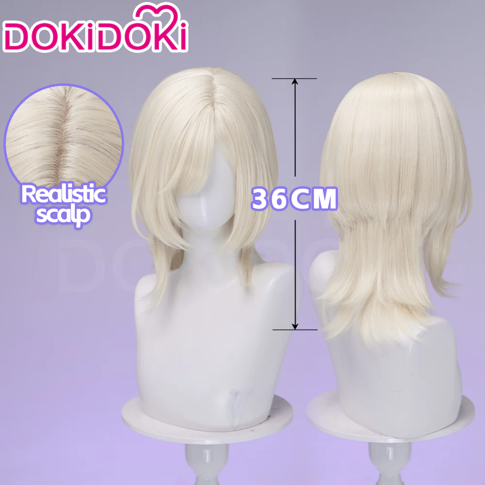 【Brown Ver Ready For Ship】DokiDoki Anime Cosplay Women Sister Wig Short Straight Brown Platinum Blonde Hair - Image 6