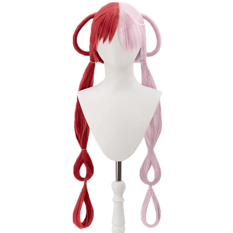 【Ready For Ship】DokiDoki Anime  Cosplay Women White Long Wig Cosplay Red Pink Hair - Image 4