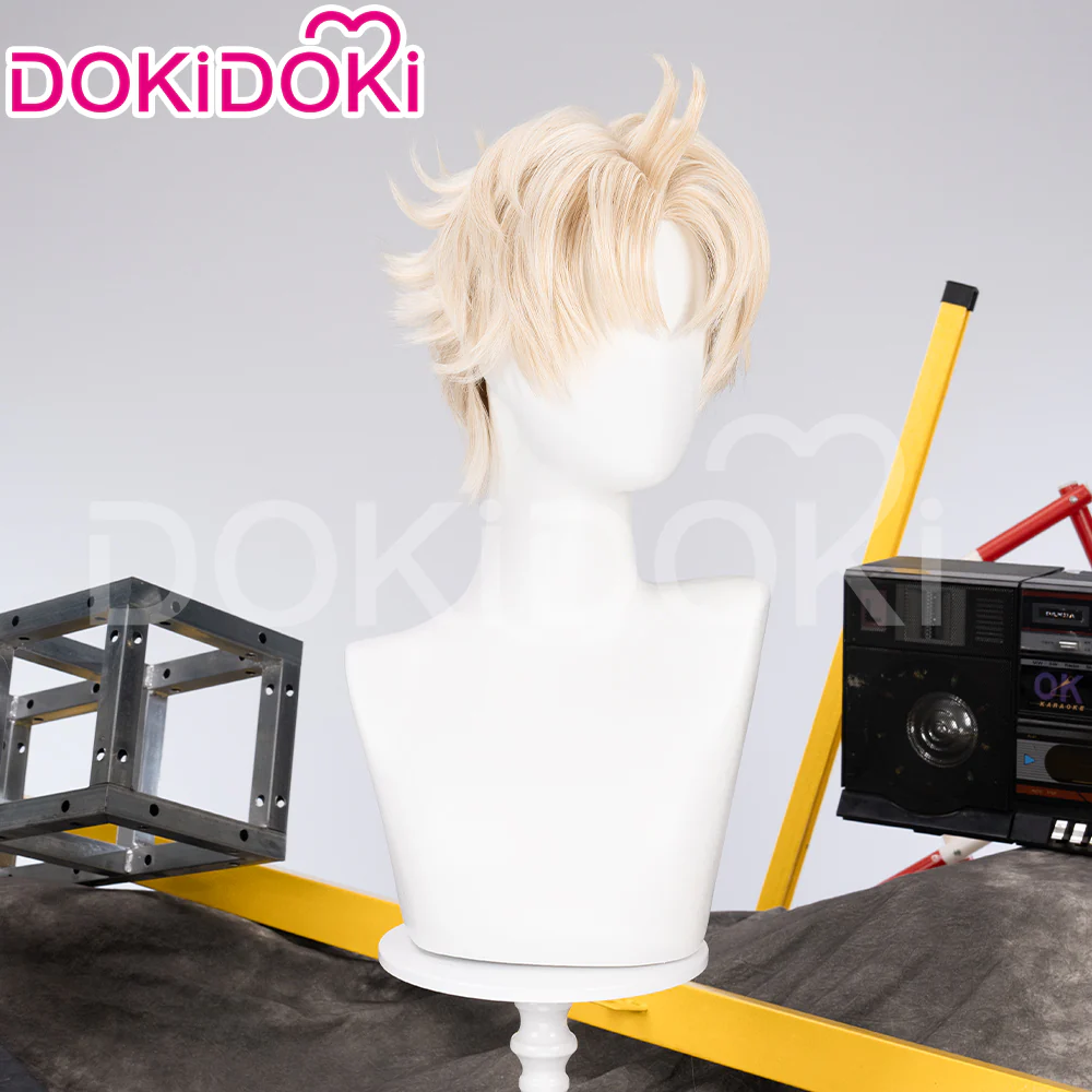 【Ready For Ship】DokiDoki Anime DDD Cosplay Cosplay Wig Short Blonde Hair - Image 2