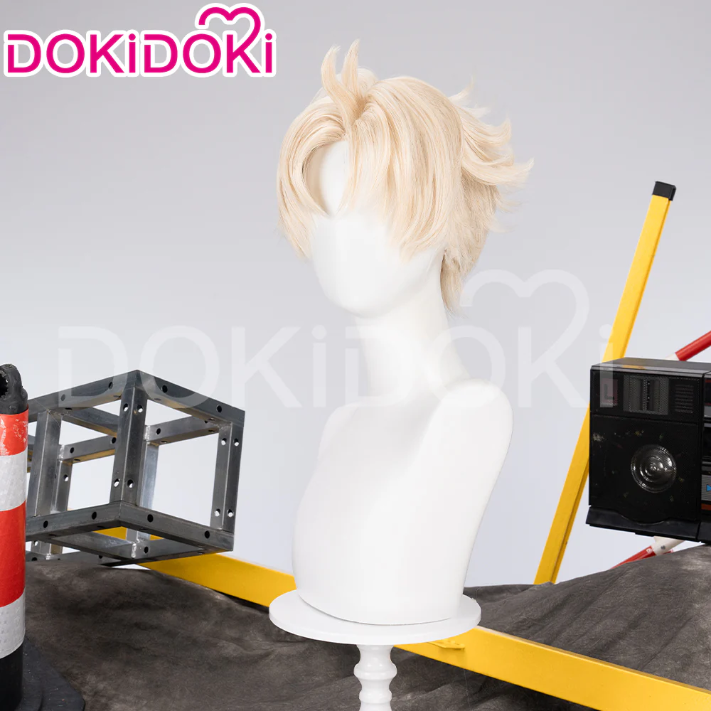 【Ready For Ship】DokiDoki Anime DDD Cosplay Cosplay Wig Short Blonde Hair - Image 3