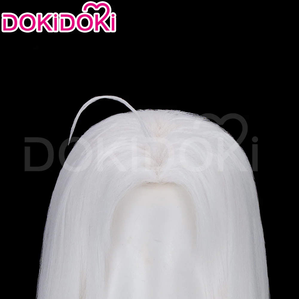 【Partially Ready For Ship】DokiDoki Anime DDD Cosplay Wig / Glasses / Eyepatch / Earrings  Long Straight White Hair - Image 10