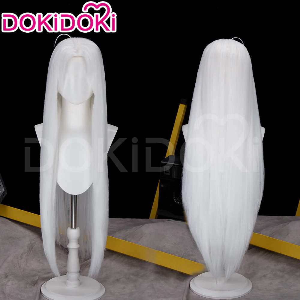 【Partially Ready For Ship】DokiDoki Anime DDD Cosplay Wig / Glasses / Eyepatch / Earrings  Long Straight White Hair - Image 7