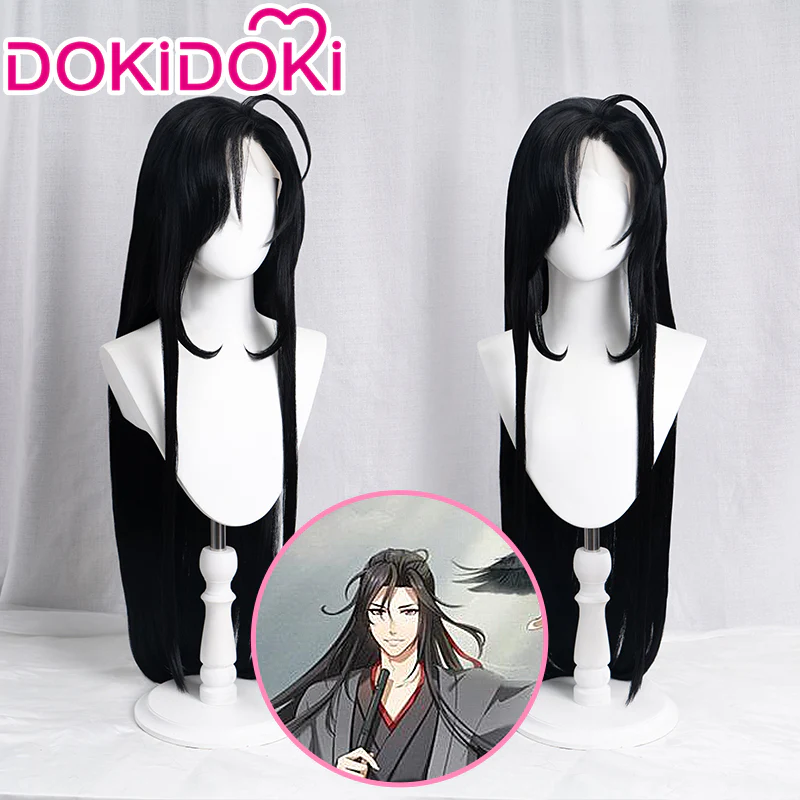 【Ready For Ship】【Front Lace】DokiDoki Anime Dao Mo To Shi Cosplay Shounen Wei Wu Xian Wig Mo Dao Zu Shi Wei Wuxian Long Black MDZS