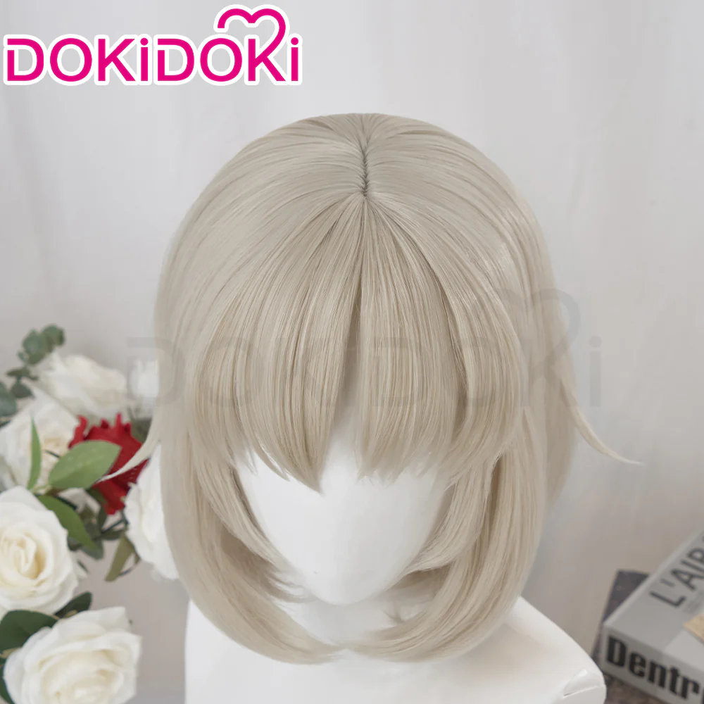 【Ready For Ship】DokiDoki Anime Delicious in Dungeon Cosplay Falin Wig Short Off-White/ Grey Wig Dungeon Meshi - Image 10
