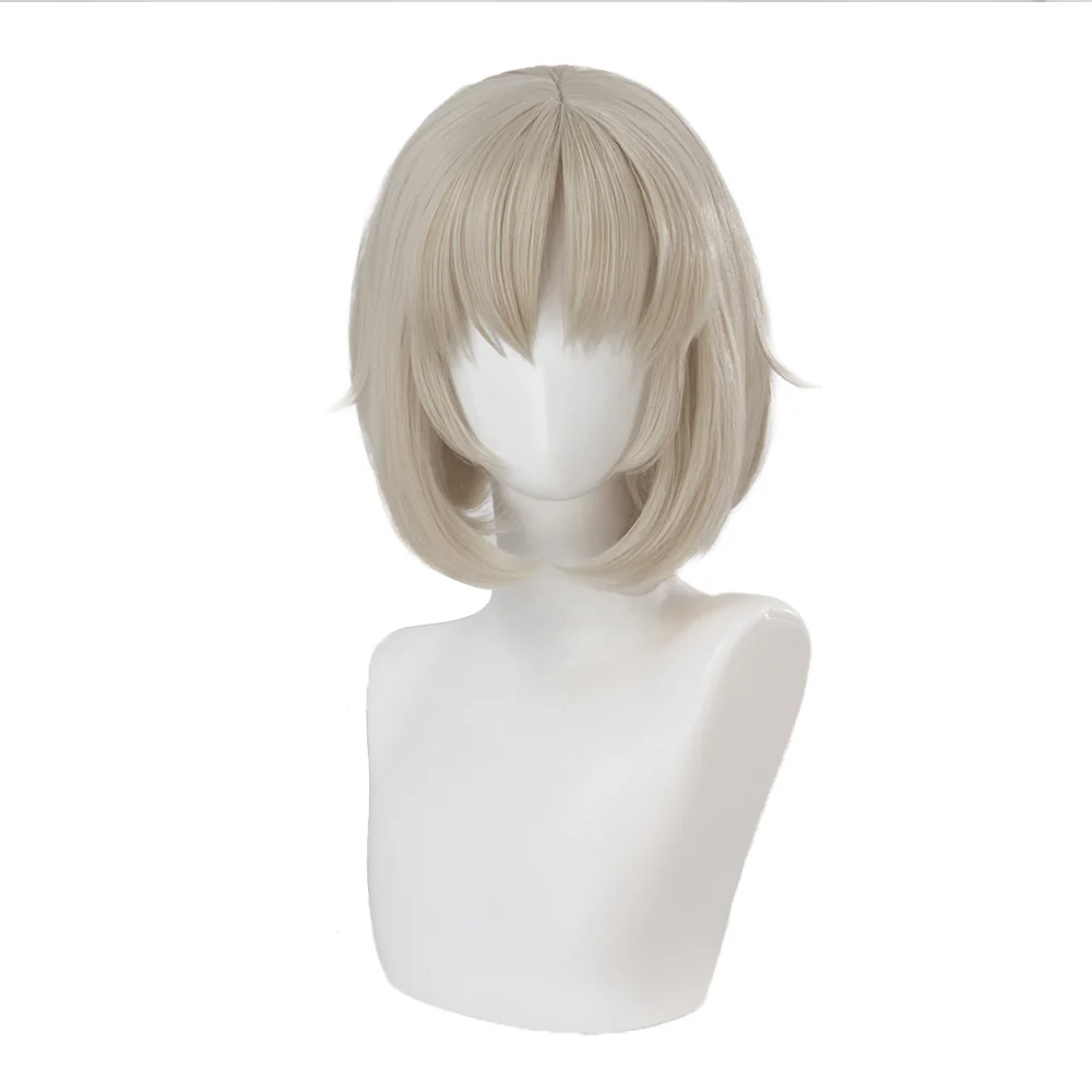 【Ready For Ship】DokiDoki Anime Delicious in Dungeon Cosplay Falin Wig Short Off-White/ Grey Wig Dungeon Meshi - Image 11