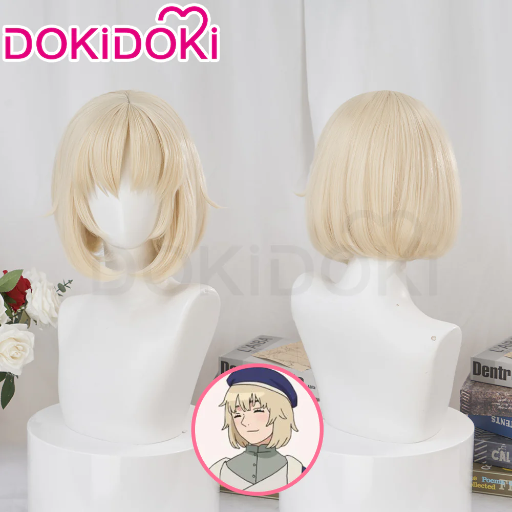 【Ready For Ship】DokiDoki Anime Delicious in Dungeon Cosplay Falin Wig Short Off-White/ Grey Wig Dungeon Meshi - Image 2