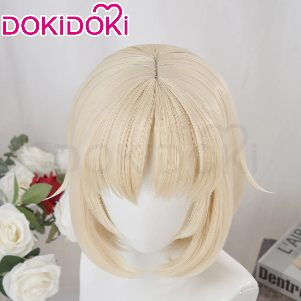 【Ready For Ship】DokiDoki Anime Delicious in Dungeon Cosplay Falin Wig Short Off-White/ Grey Wig Dungeon Meshi - Image 5