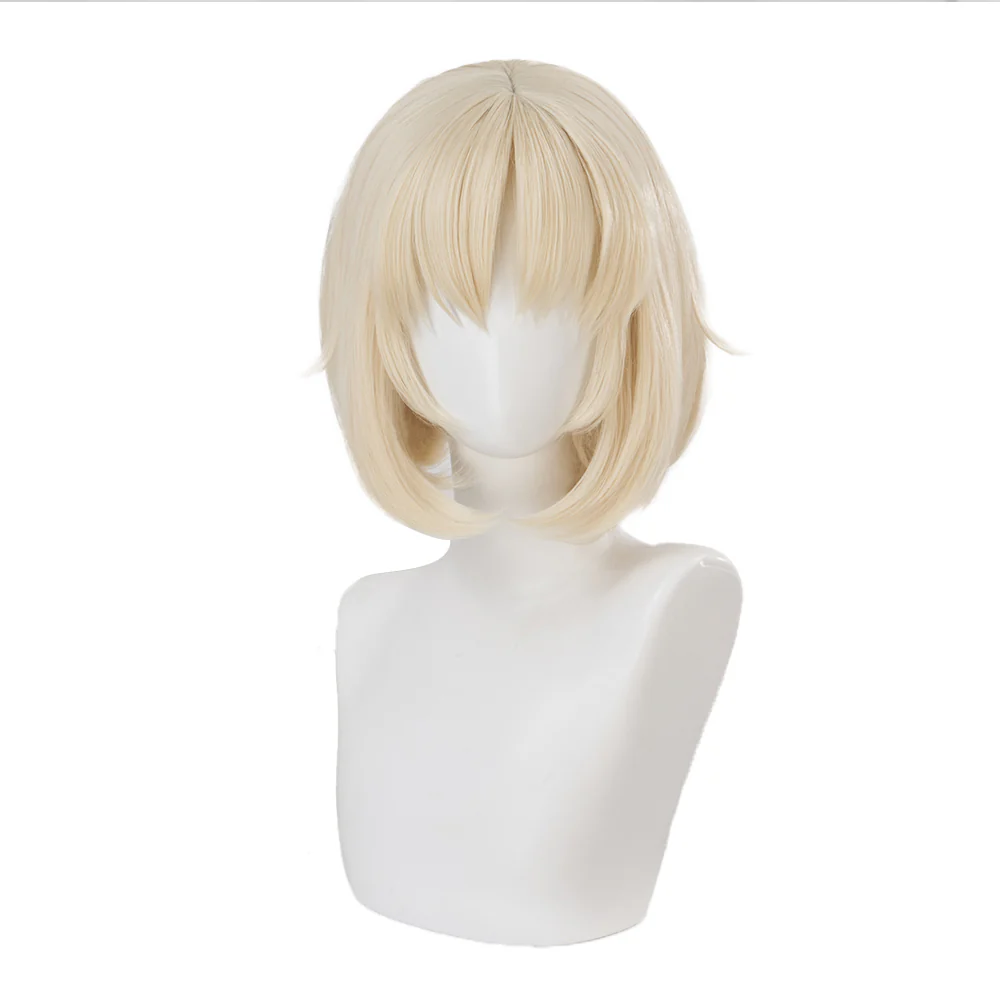 【Ready For Ship】DokiDoki Anime Delicious in Dungeon Cosplay Falin Wig Short Off-White/ Grey Wig Dungeon Meshi - Image 6