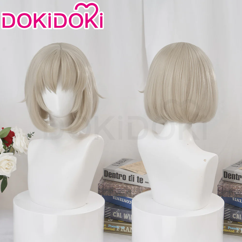【Ready For Ship】DokiDoki Anime Delicious in Dungeon Cosplay Falin Wig Short Off-White/ Grey Wig Dungeon Meshi - Image 7
