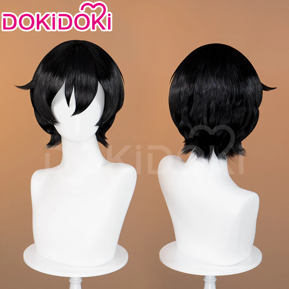 【Ready For Ship】DokiDoki Anime Delicious in Dungeon Cosplay Izutsumi Wig / Ears / Tail Short Straight Black Wig Dungeon Meshi - Image 2