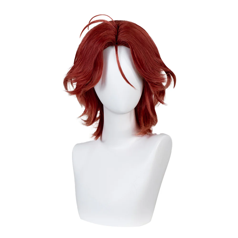 【Ready For Ship】DokiDoki Anime Diabolik Lovers Cosplay Laito Sakamaki Wig Brown Short Middle Part Hair - Image 2