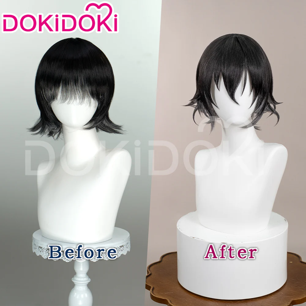 【Ready For Ship】DokiDoki Anime Diabolik Lovers Cosplay Mukami Azusa Wig Short Straight Black White Hair - Image 2