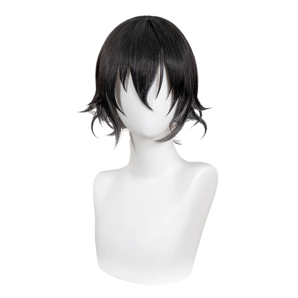 【Ready For Ship】DokiDoki Anime Diabolik Lovers Cosplay Mukami Azusa Wig Short Straight Black White Hair - Image 3