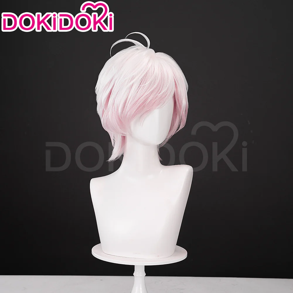 【Ready For Ship】DokiDoki Anime Diabolik Lovers Cosplay Sakamaki Subaru Wig Short Straight White Pink Hair - Image 2
