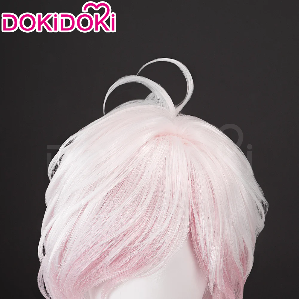 【Ready For Ship】DokiDoki Anime Diabolik Lovers Cosplay Sakamaki Subaru Wig Short Straight White Pink Hair - Image 4
