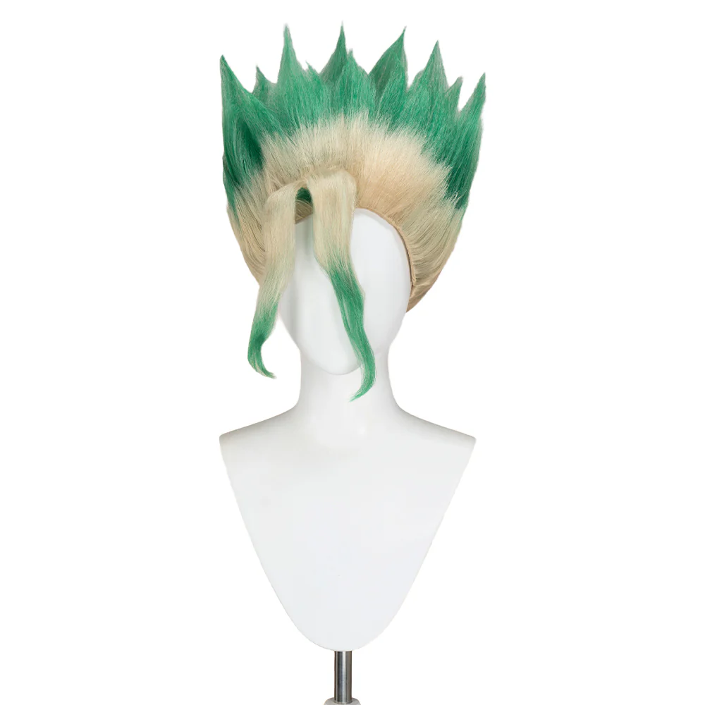 【Ready For Ship】DokiDoki Anime  Cosplay  Wig White/Green Gradient - Image 2
