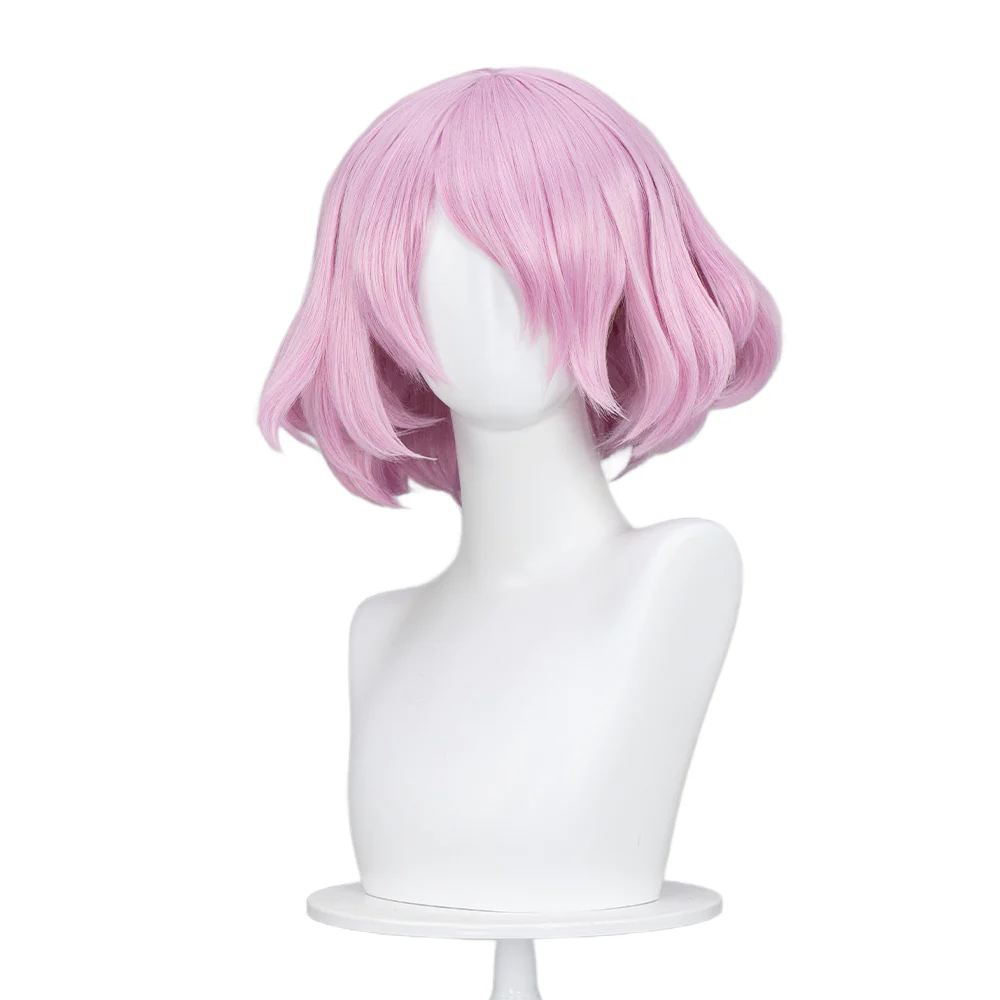【Ready For Ship】DokiDoki Anime   Cosplay  Wig Short Curly Pink Hair - Image 2