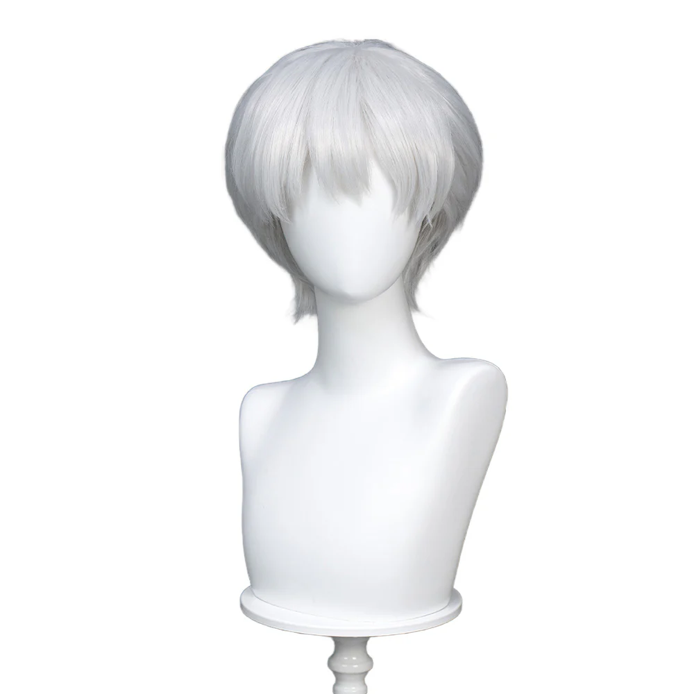 【Ready For Ship】DokiDoki Anime  Cosplay  Wig Short Straight Silver Hair - Image 5