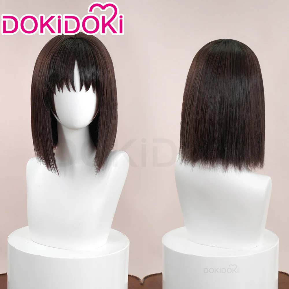 【Ready For Ship】DokiDoki Anime Fate/strange Fake Cosplay Ayaka Sajyou Wig Short Straight Brown Hair