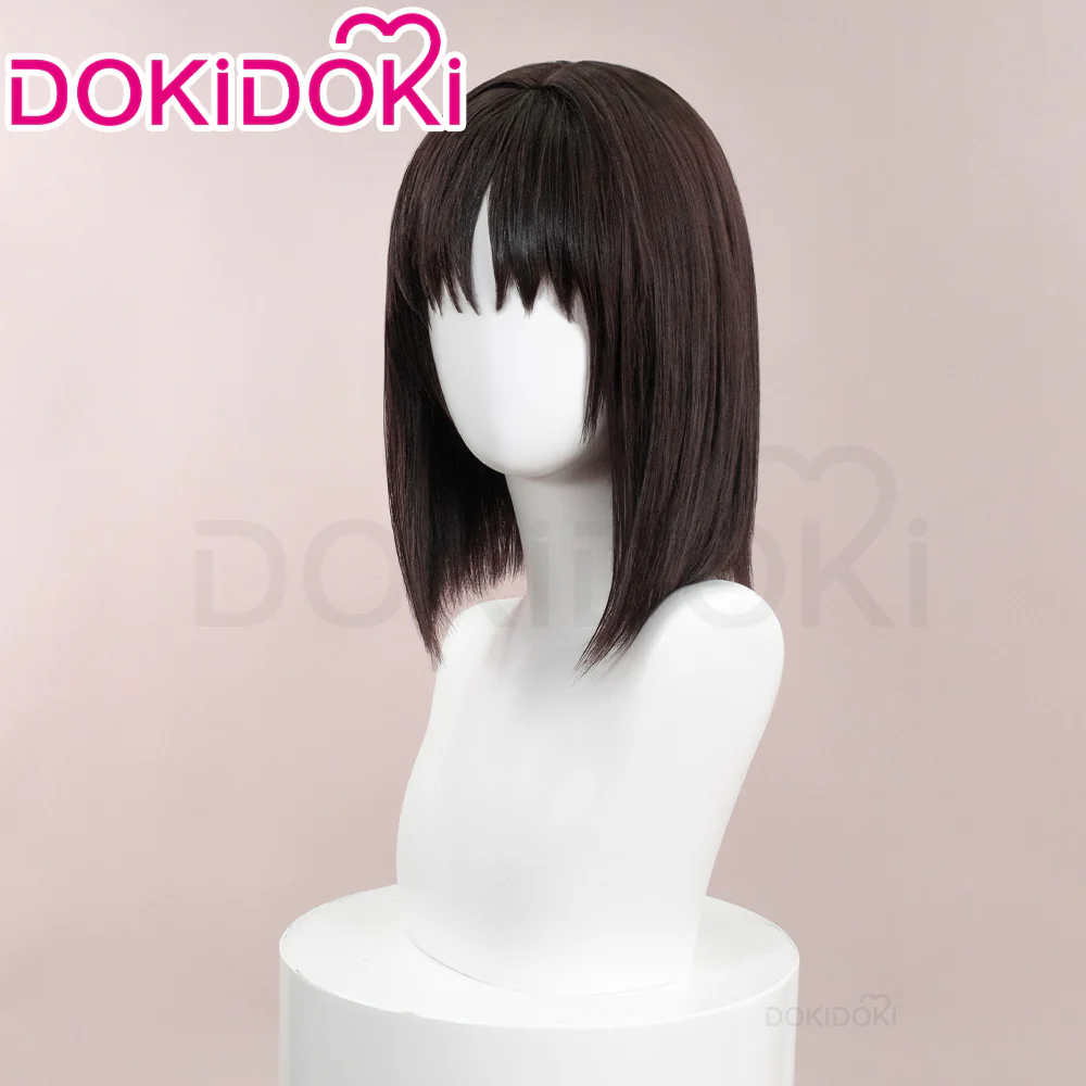 【Ready For Ship】DokiDoki Anime Fate/strange Fake Cosplay Ayaka Sajyou Wig Short Straight Brown Hair - Image 3