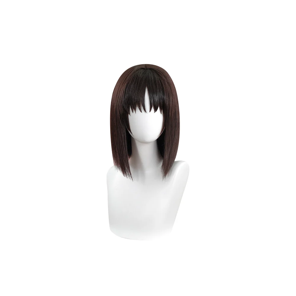 【Ready For Ship】DokiDoki Anime Fate/strange Fake Cosplay Ayaka Sajyou Wig Short Straight Brown Hair - Image 5