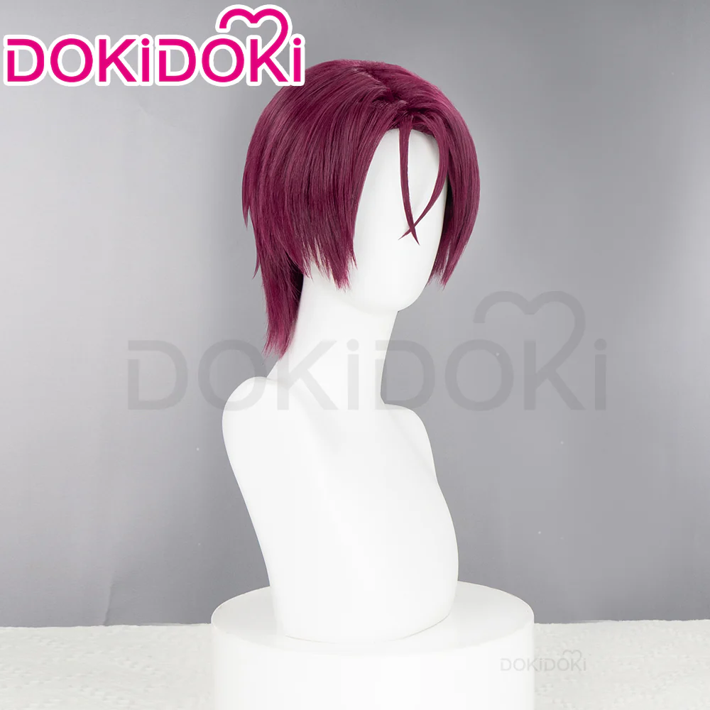 【Ready For Ship】DokiDoki Anime Free! Cosplay Matsuoka Rin Wig Short Straight Red Hair - Image 2