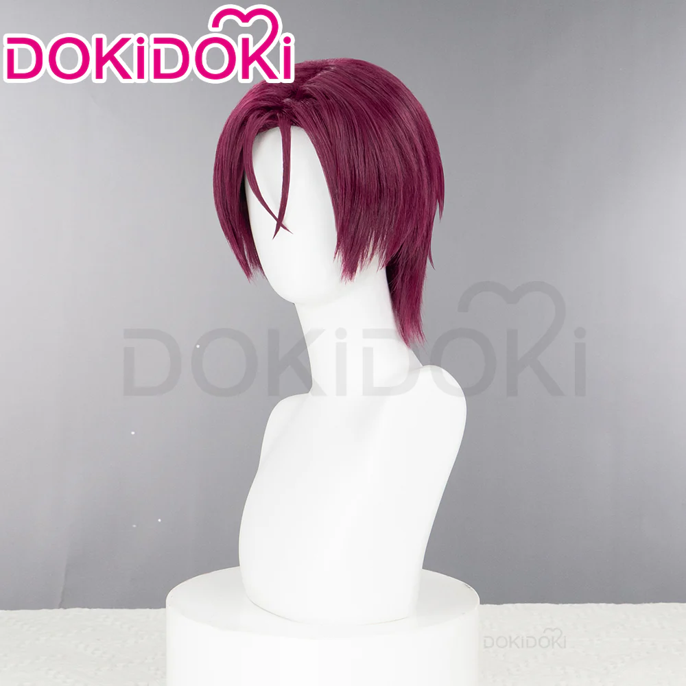 【Ready For Ship】DokiDoki Anime Free! Cosplay Matsuoka Rin Wig Short Straight Red Hair - Image 3