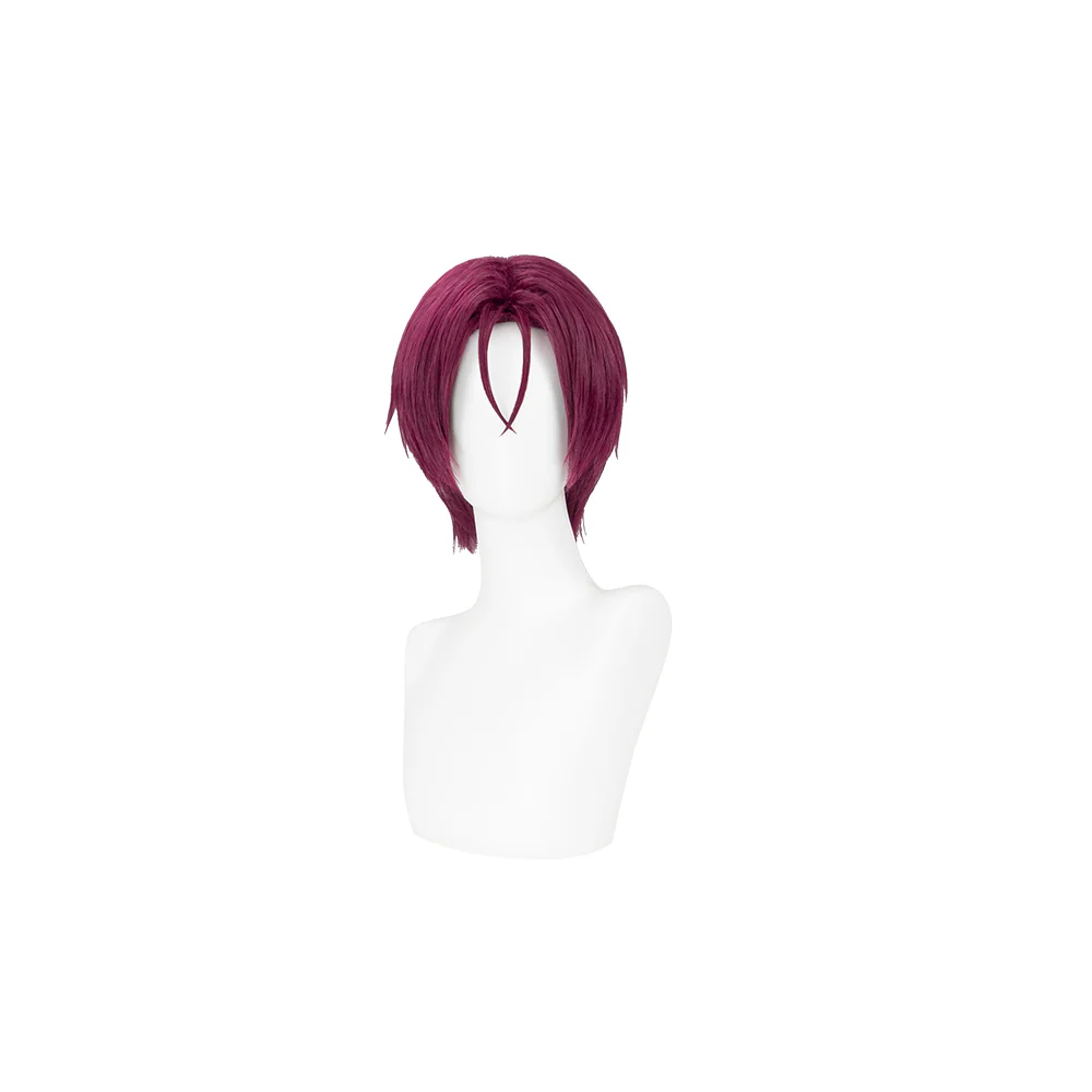 【Ready For Ship】DokiDoki Anime Free! Cosplay Matsuoka Rin Wig Short Straight Red Hair - Image 5