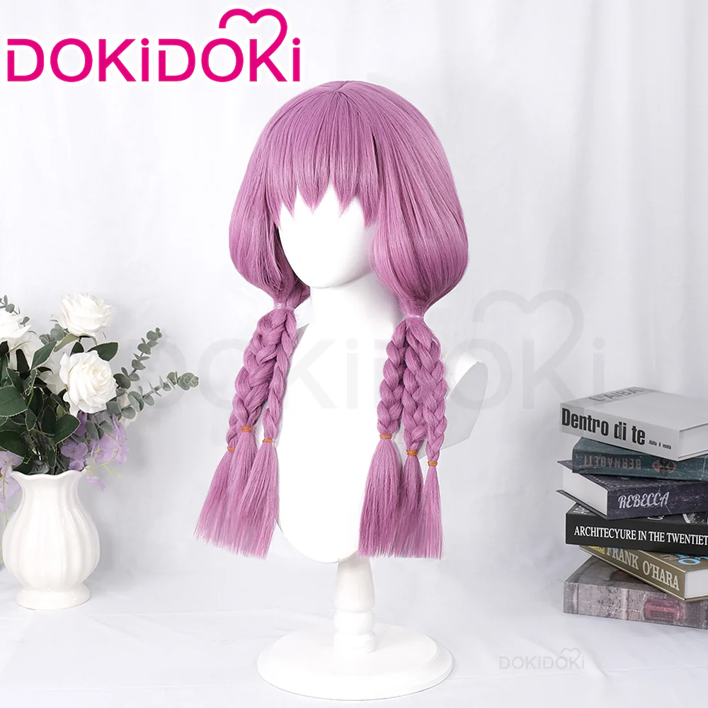 【Ready For Ship】DokiDoki Anime Cosplay Wig Long Purple Hair Double Braids - Image 2