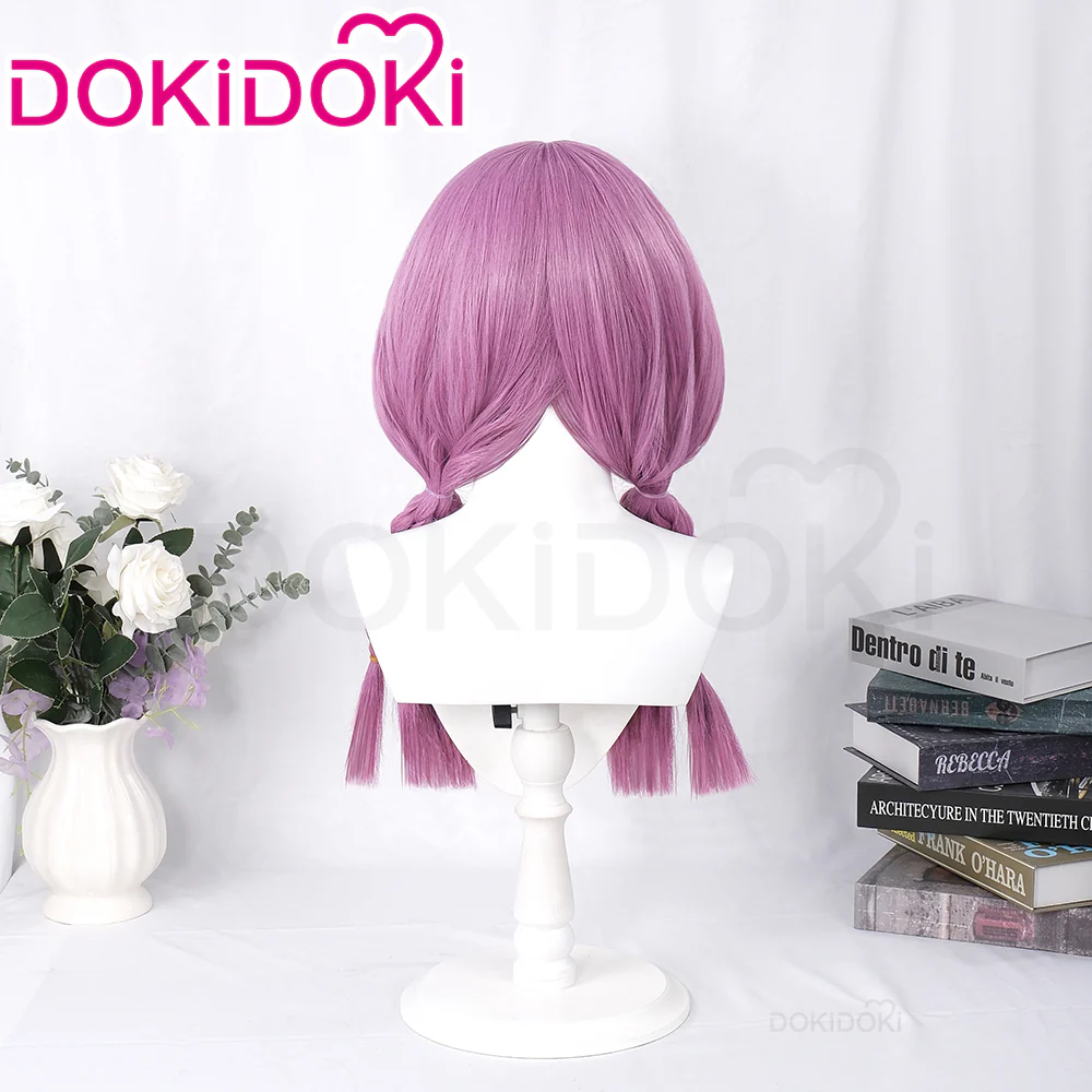 【Ready For Ship】DokiDoki Anime Cosplay Wig Long Purple Hair Double Braids - Image 3
