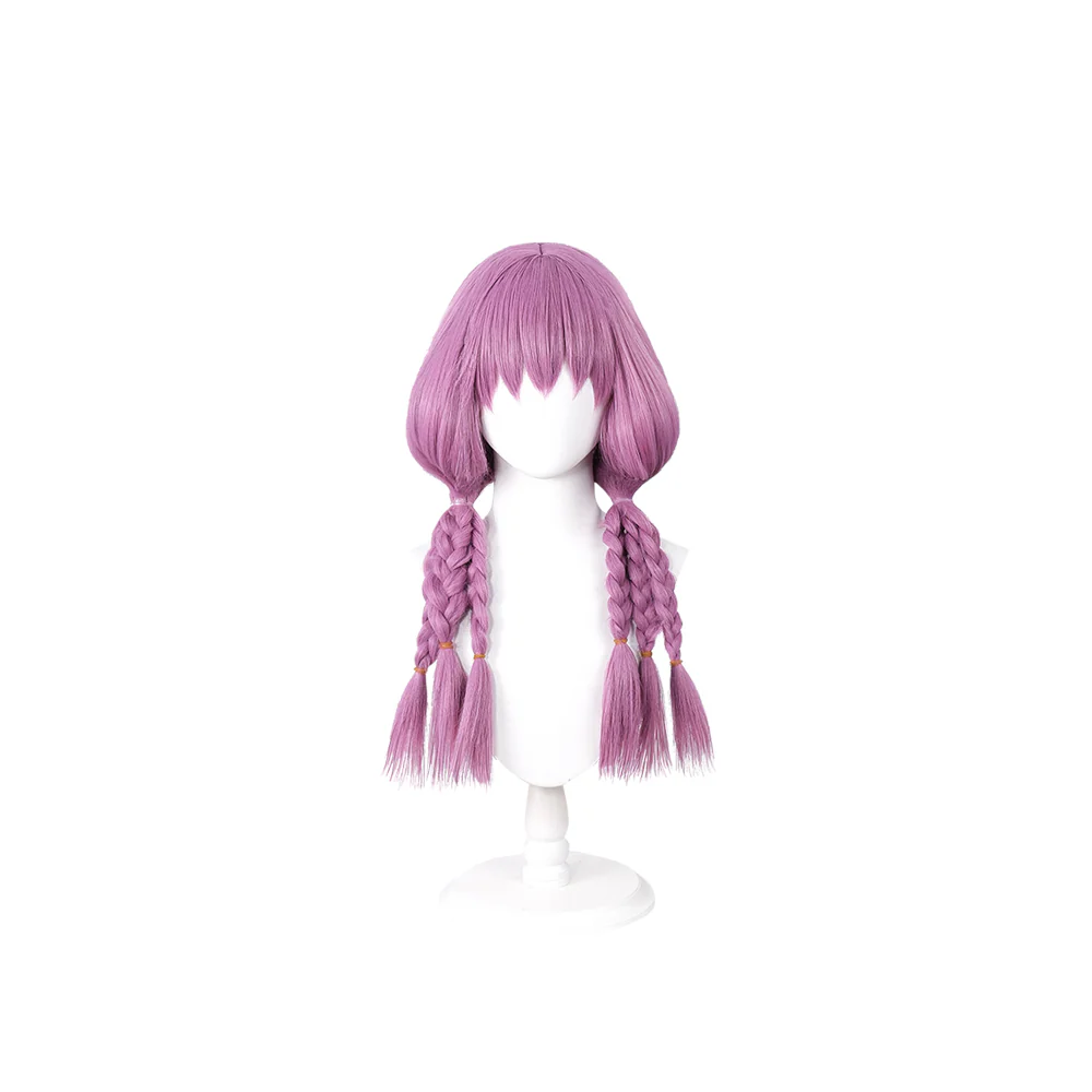 【Ready For Ship】DokiDoki Anime Cosplay Wig Long Purple Hair Double Braids - Image 5