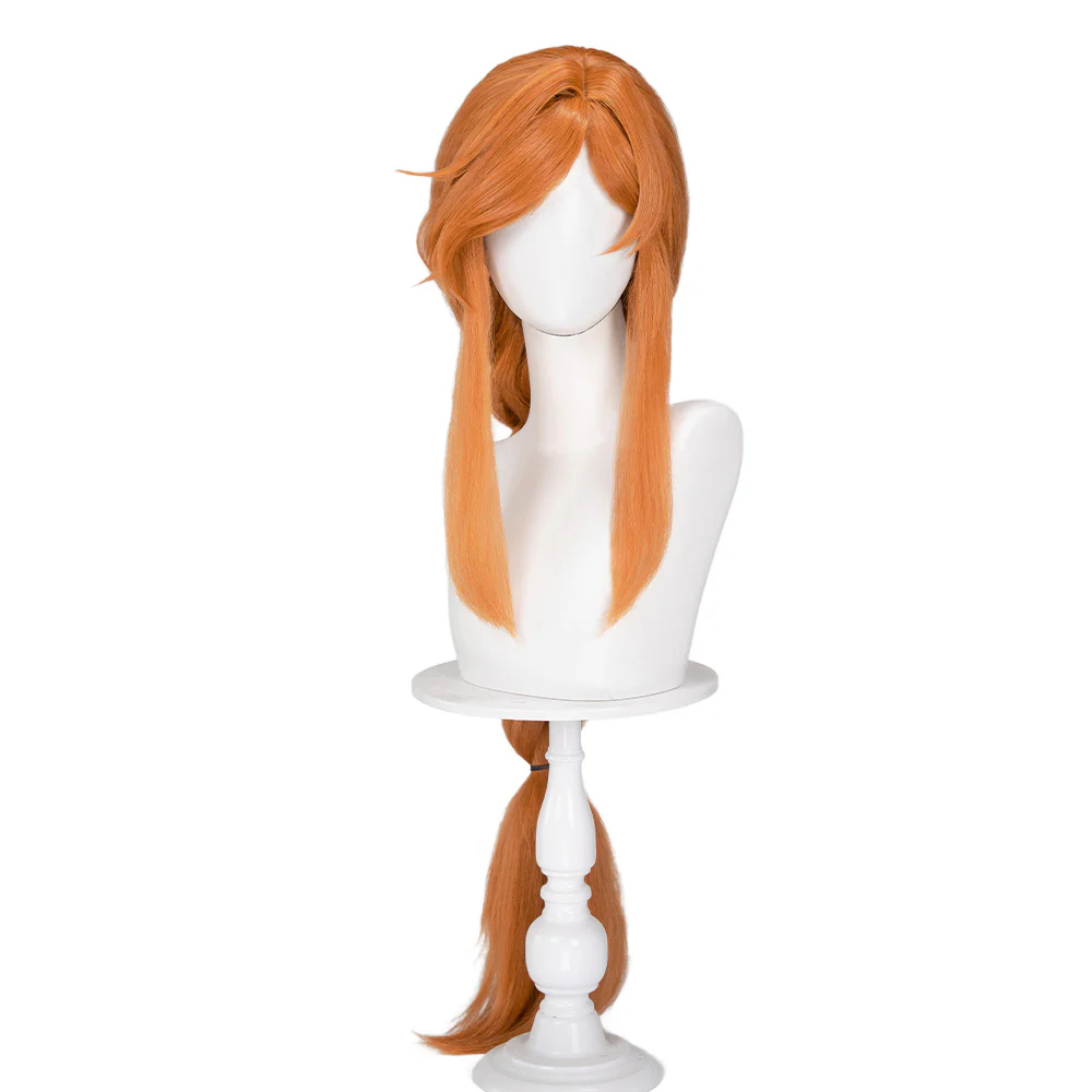 【Ready For Ship】DokiDoki Anime Cosplay Wig Long Straight Orange Hair - Image 5