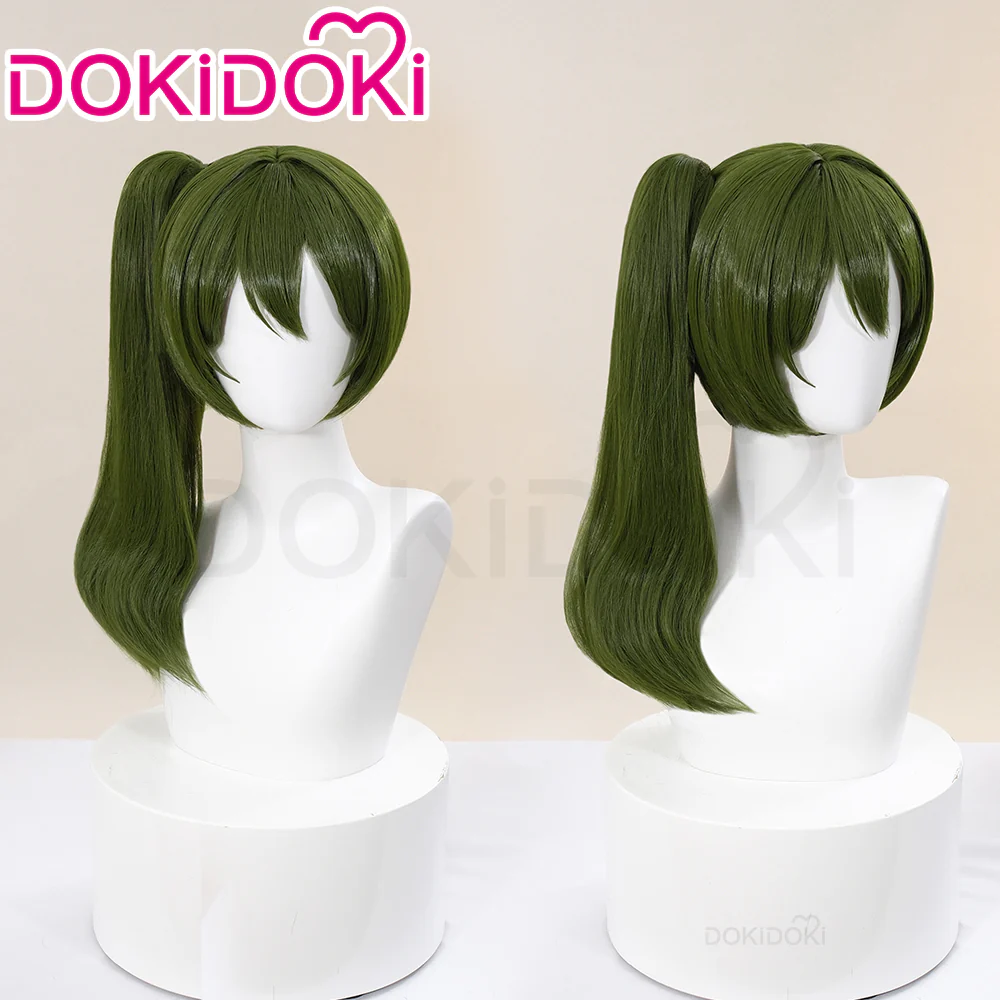 【Ready For Ship】DokiDoki Anime Cosplay Wig Green Hair Side Ponytail