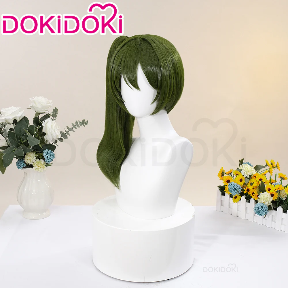 【Ready For Ship】DokiDoki Anime Cosplay Wig Green Hair Side Ponytail - Image 2