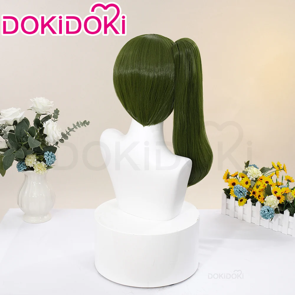 【Ready For Ship】DokiDoki Anime Cosplay Wig Green Hair Side Ponytail - Image 3
