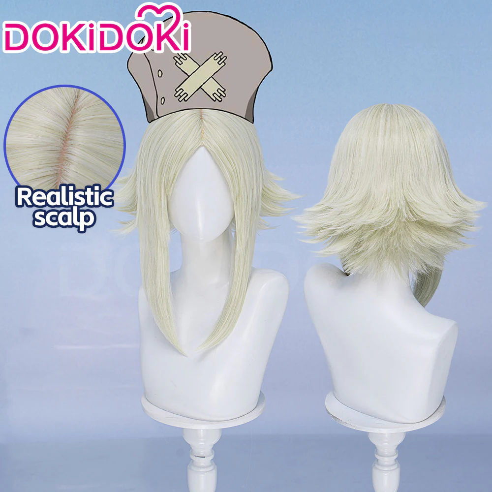 DokiDoki Anime GACHIAKUTA Cosplay Eishia Stilza Wig Short Blonde Hair