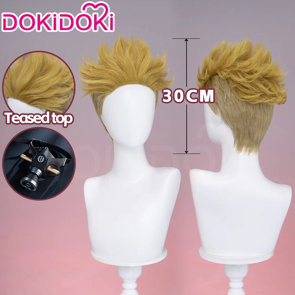 DokiDoki Anime GACHIAKUTA Cosplay Enjin Wig / Mask Short Spiky Blonde Hair