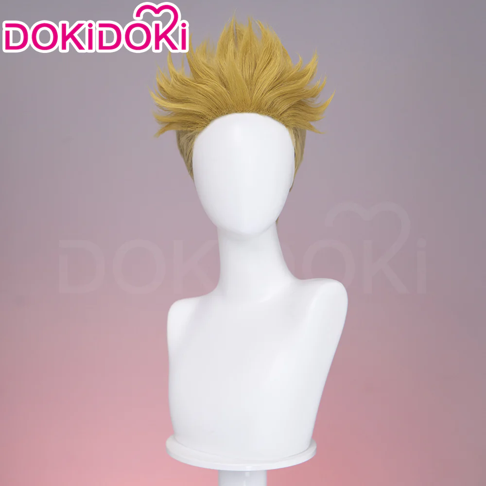 DokiDoki Anime GACHIAKUTA Cosplay Enjin Wig / Mask Short Spiky Blonde Hair - Image 3