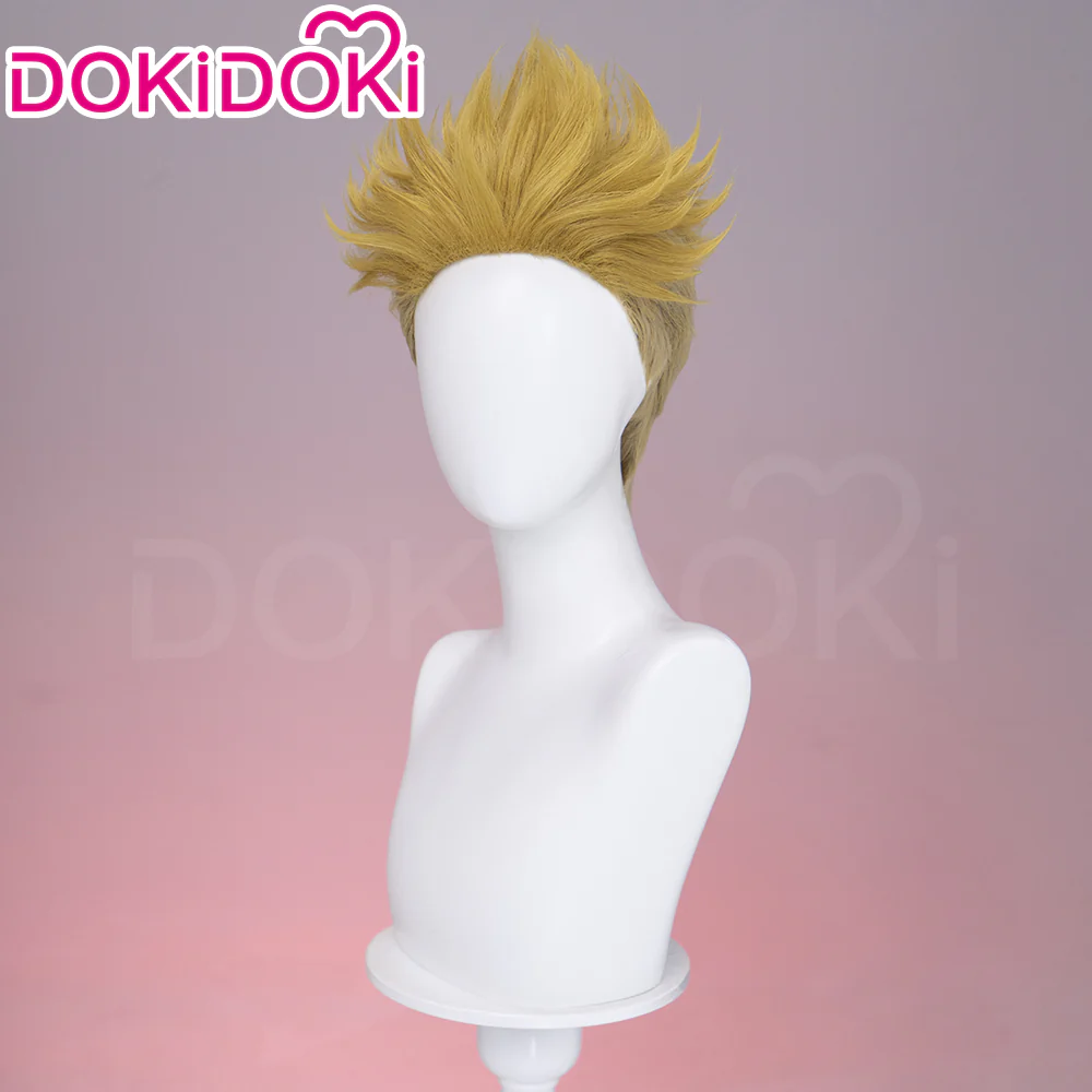 DokiDoki Anime GACHIAKUTA Cosplay Enjin Wig / Mask Short Spiky Blonde Hair - Image 4