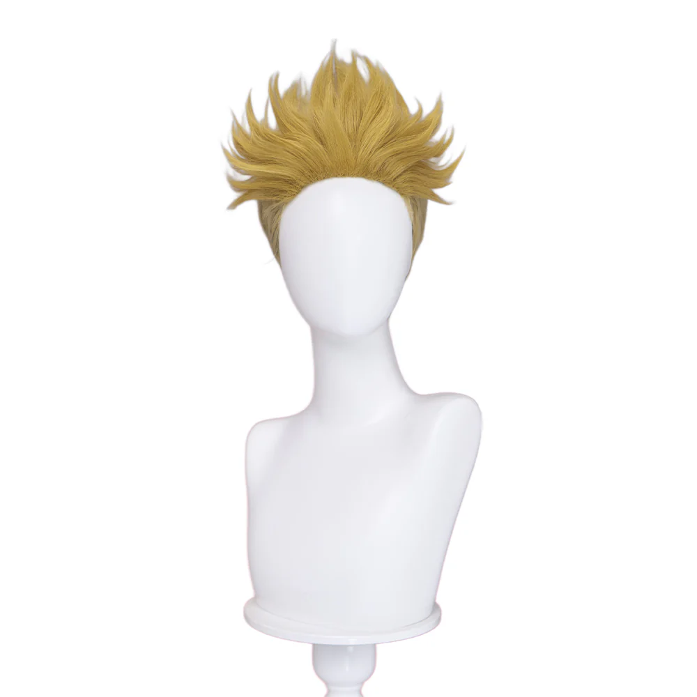 DokiDoki Anime GACHIAKUTA Cosplay Enjin Wig / Mask Short Spiky Blonde Hair - Image 6