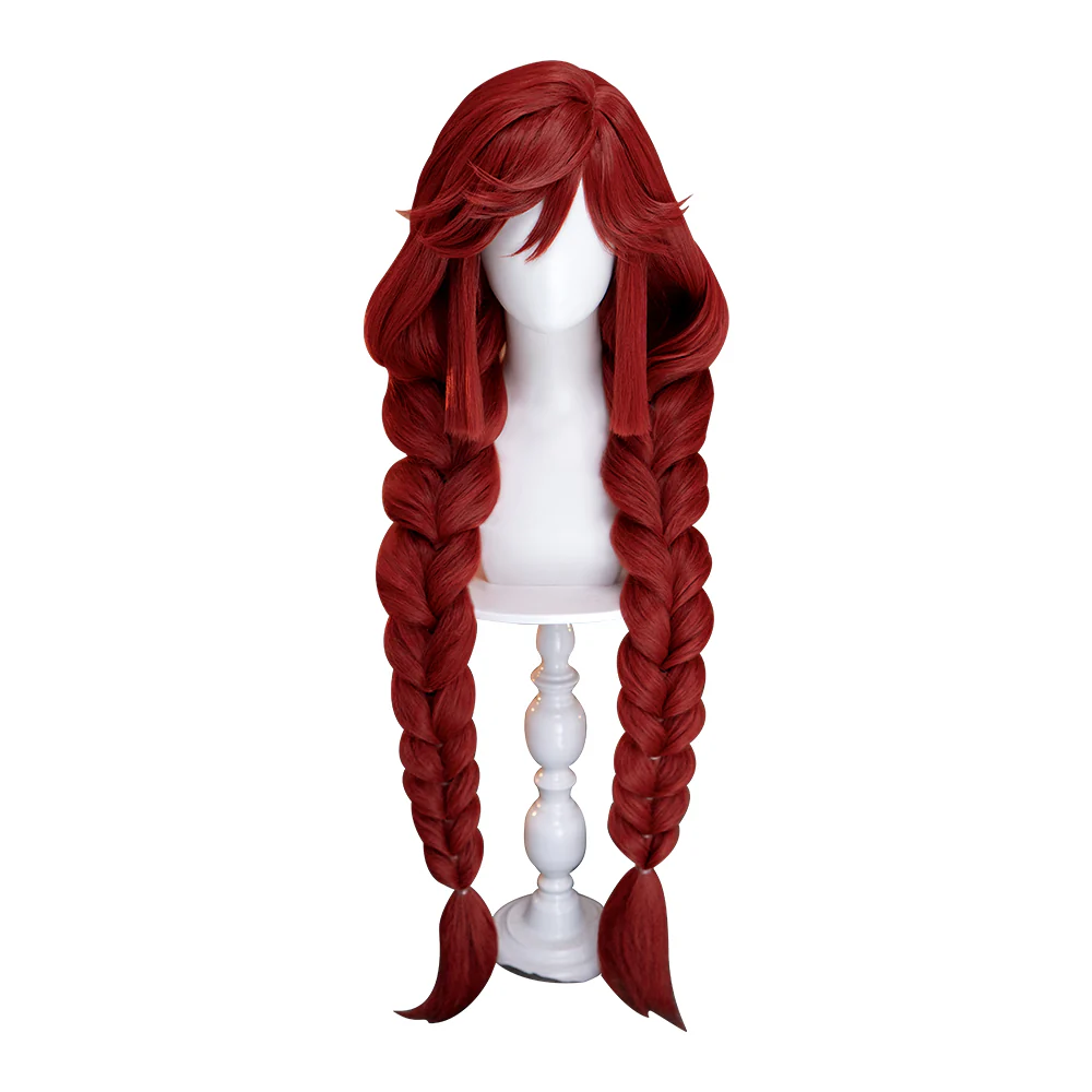 DokiDoki Anime GACHIAKUTA Cosplay Riyo Reaper Wig Long Red Hair Fishtail Braid - Image 14