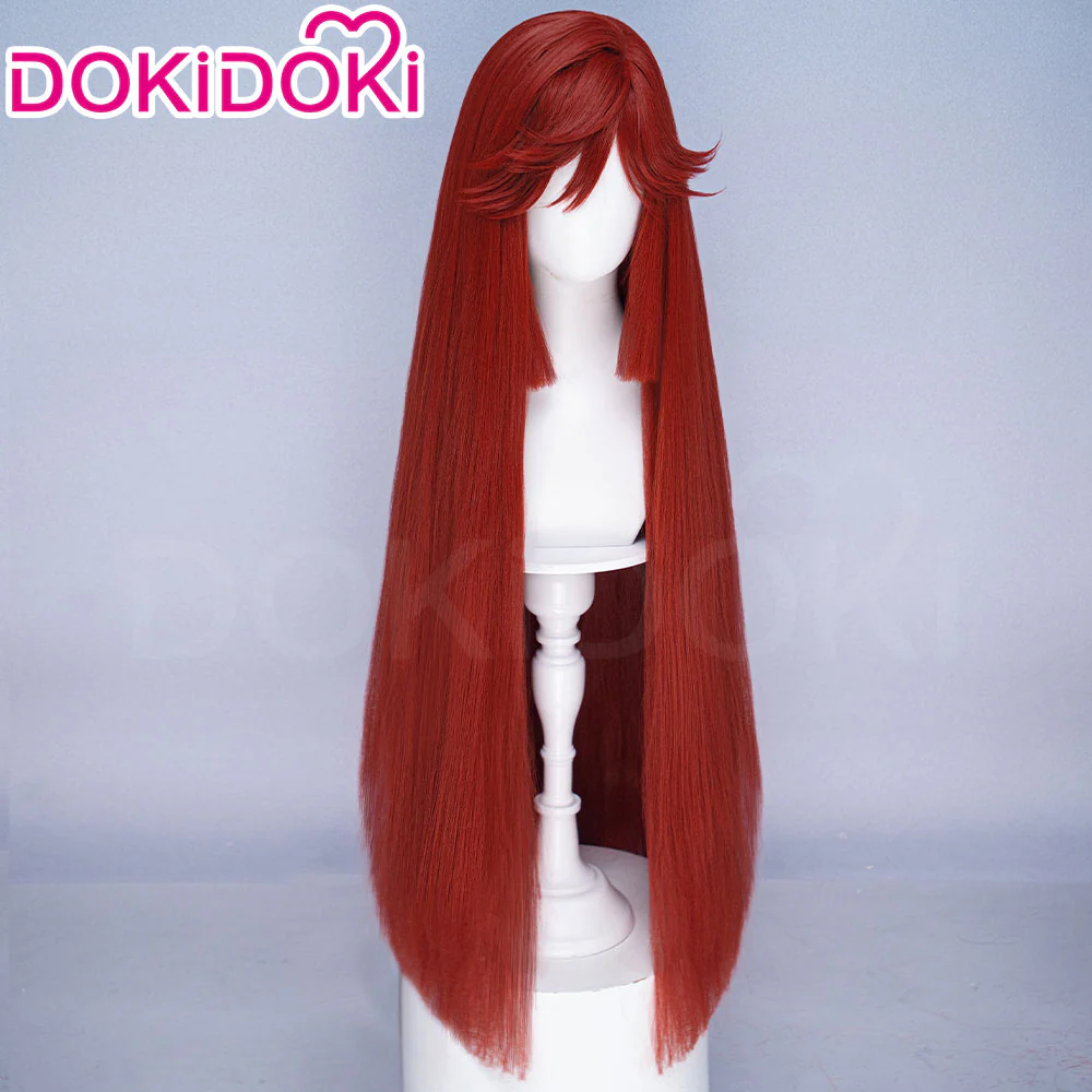DokiDoki Anime GACHIAKUTA Cosplay Riyo Reaper Wig Long Red Hair Fishtail Braid - Image 17