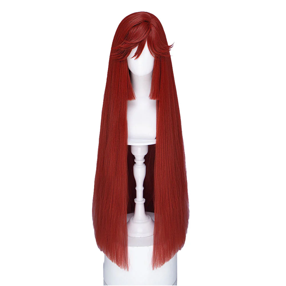 DokiDoki Anime GACHIAKUTA Cosplay Riyo Reaper Wig Long Red Hair Fishtail Braid - Image 19