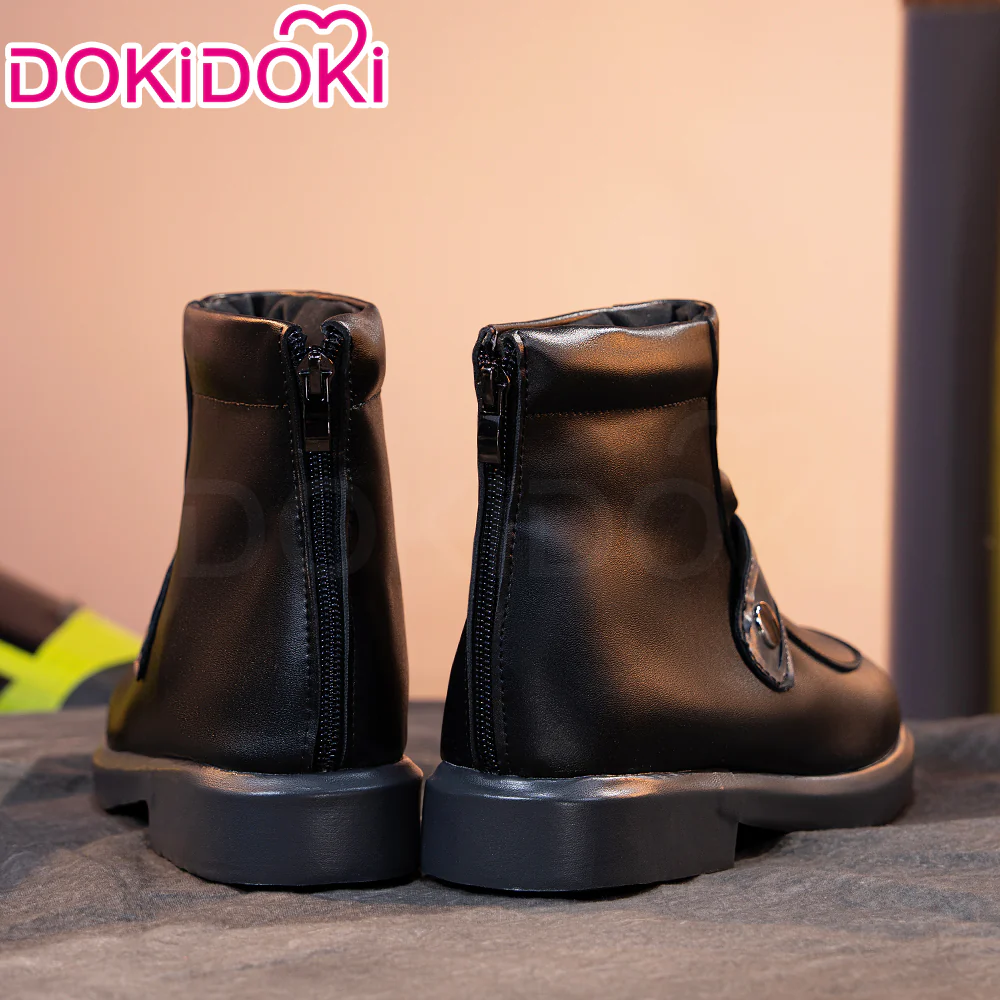 DokiDoki Anime GACHIAKUTA Cosplay Rudo Shoes Black Leather Boots - Image 2