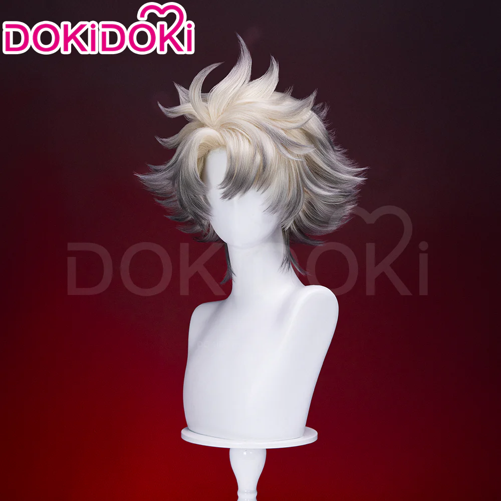 【Ready For Ship】DokiDoki Anime GACHIAKUTA Cosplay Rudo Surebrec Wig Short White Black Hair - Image 3