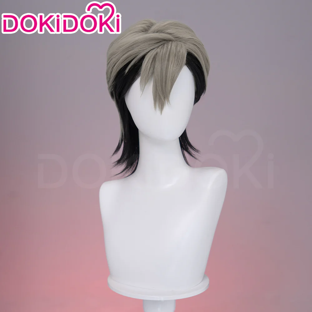 【Partially Ready For Ship】【Front Lace】DokiDoki Anime GACHIAKUTA Cosplay Zanka Nijiku Wig / Mask Short Dark Brown Black Hair Mullet - Image 11